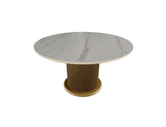 Eettafel Keramiek Rond  Wit 130 Ø 