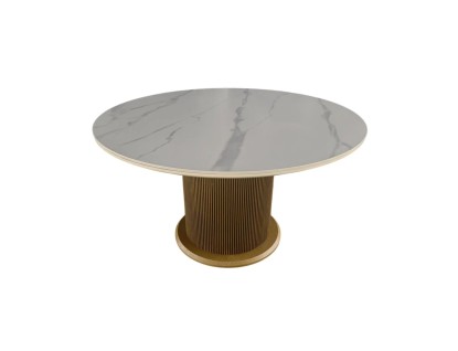 Eettafel Keramiek Rond  Wit 130 Ø 